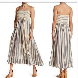 Free people striped midi/maxi dress